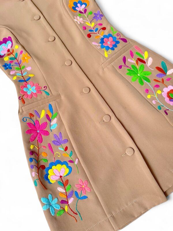 Vestido Beige Talla Chica - Imagen 2
