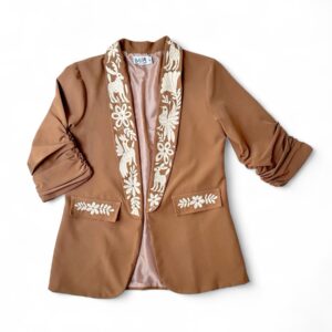 Blazer Talla Grande color Café claro