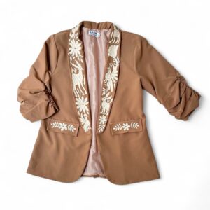Blazer talla Extra Grande Color Café Claro