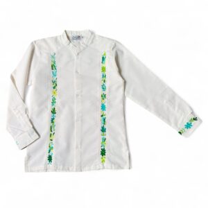 Guayabera Lino Color Hueso Chica