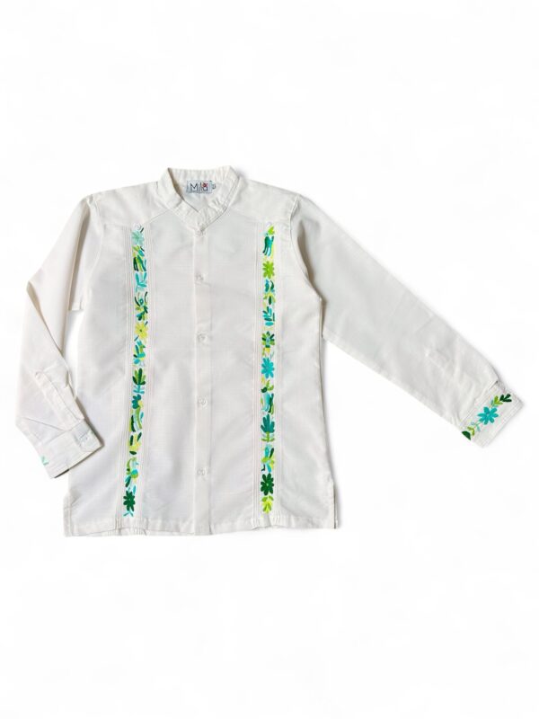 Guayabera Lino Color Hueso Chica
