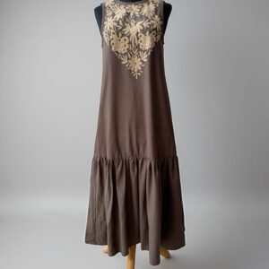 Vestido de Lino Olivo Talla Chica