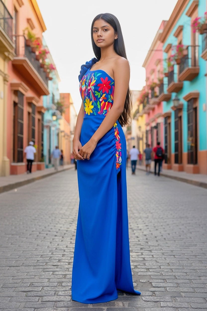 Vestido Azul Rey Talla Mediana