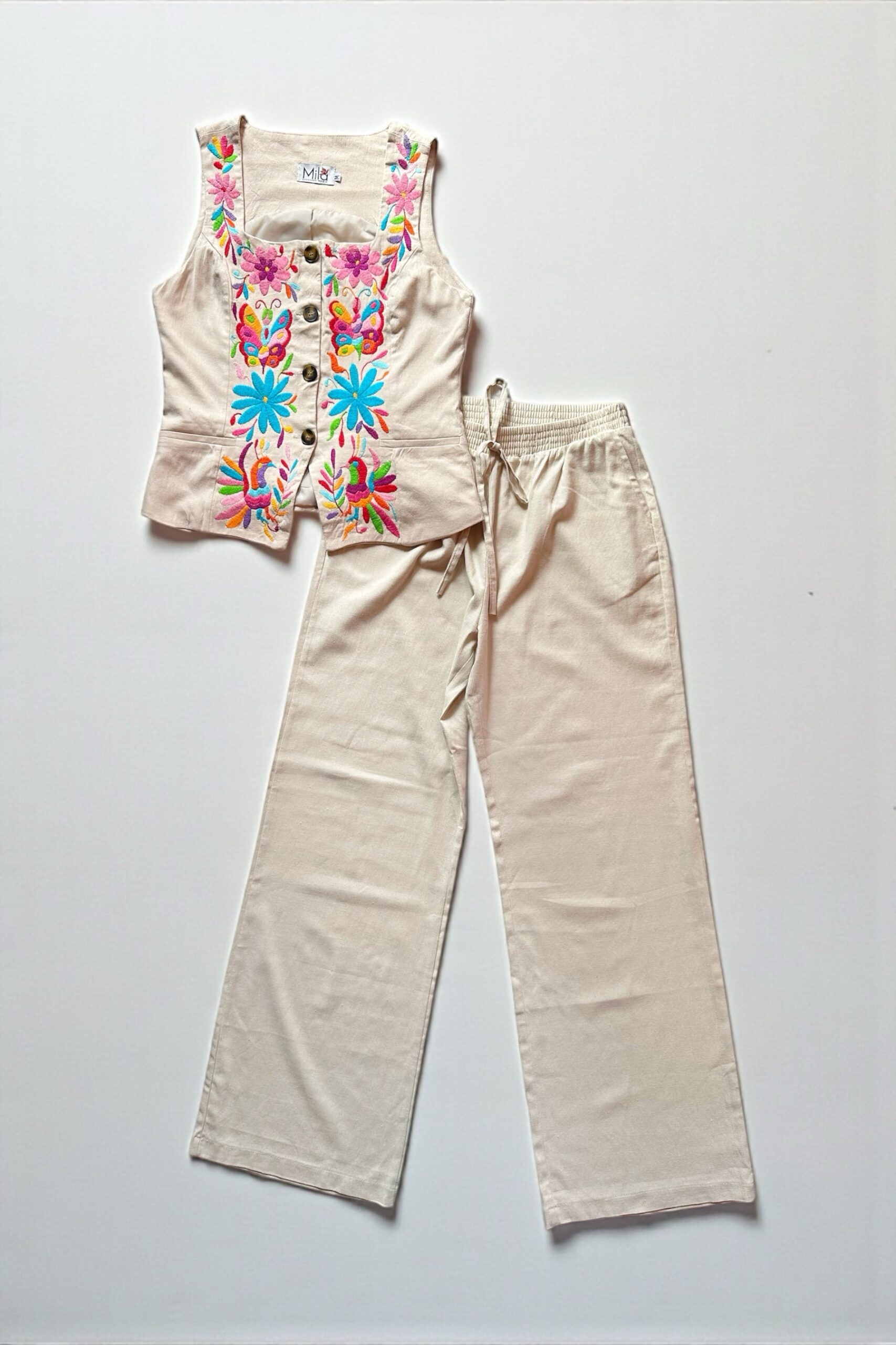 Conjunto De Lino Talla Mediana