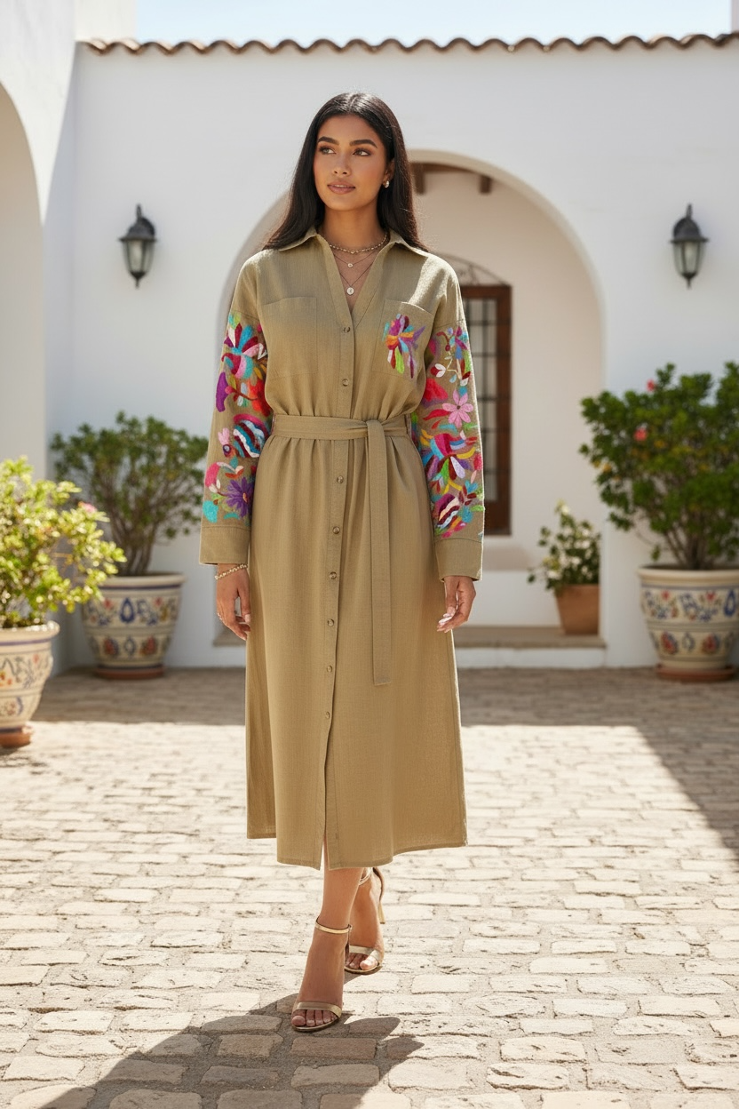 Vestido Camisero Talla Mediana/Grande