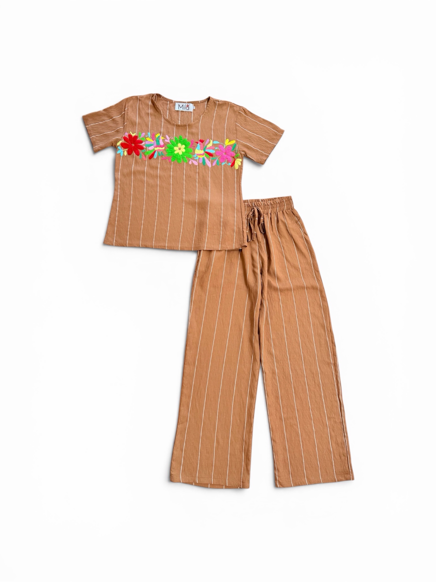 Conjunto de Blusa y Pantalón Talla Grande