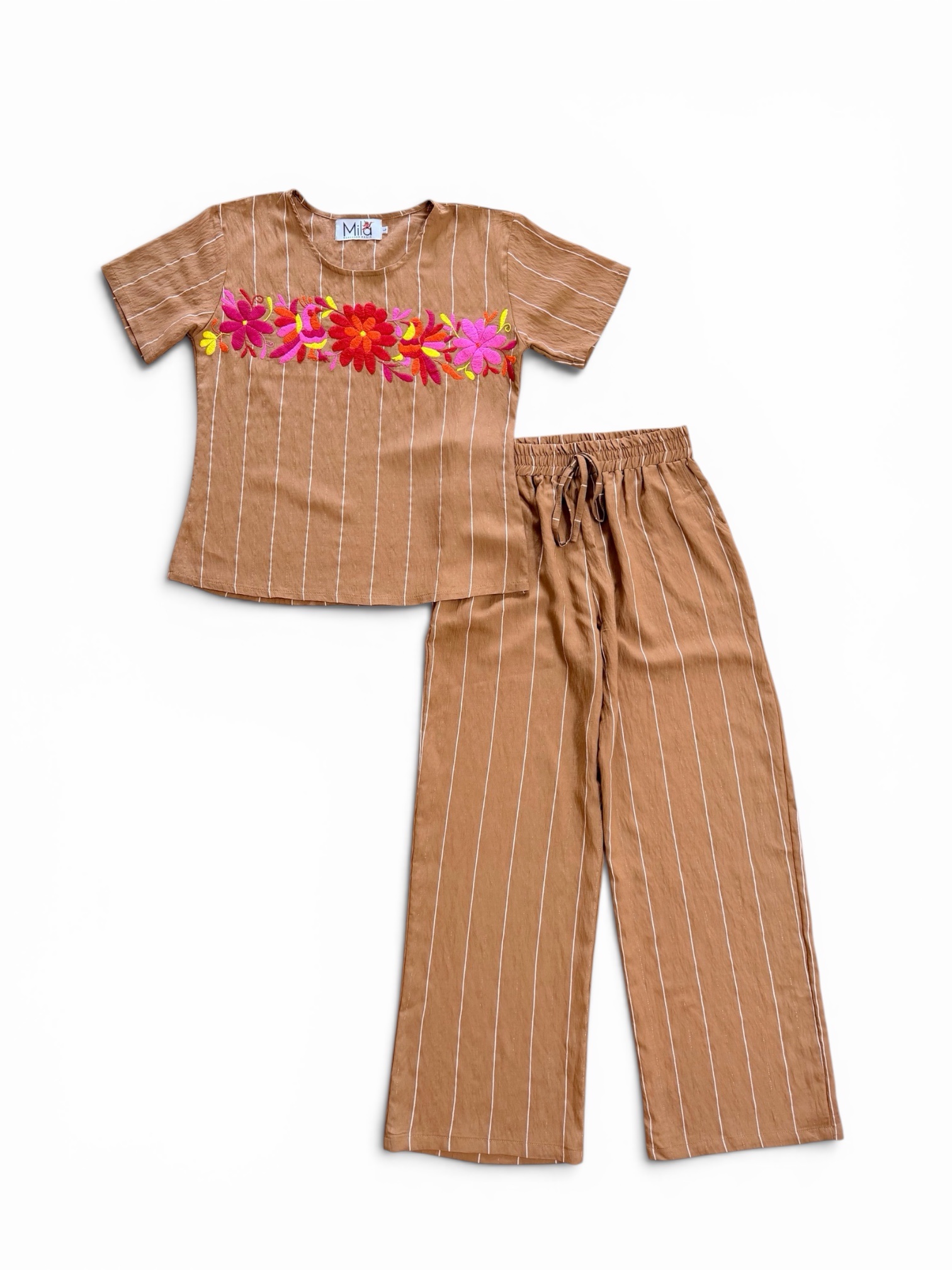 Conjunto de Blusa y Pantalón Talla Grande