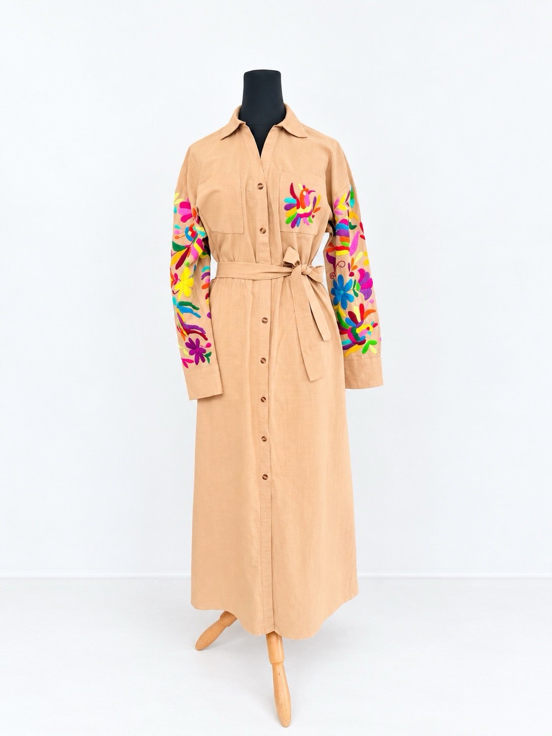 Vestido Camisero Lino Talla Mediana/Grande